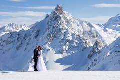 Photo mariage montagne hiver