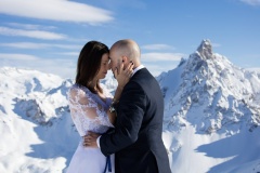 Photo mariage montagne hiver